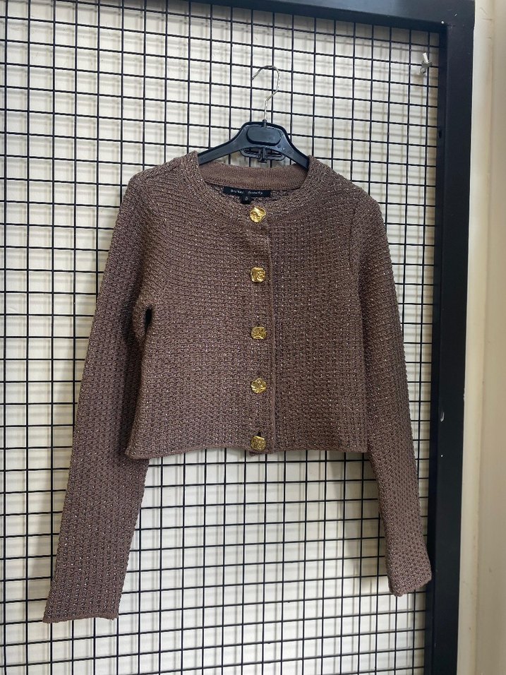 Rıver İsland Düğmeli Kahverengi Triko Kadın Hırka - Görsel 5