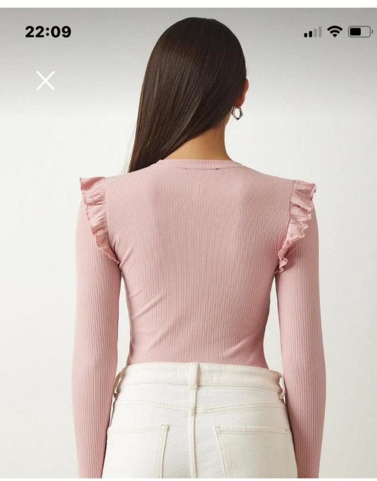 HM marka kolları fırfır detaylı zıbın - Görsel 5