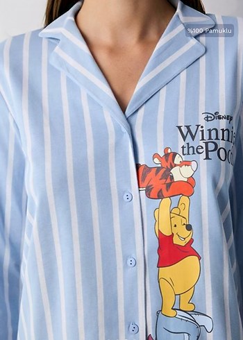 Penti marka Mavi Çizgili Uzun Kollu Kadın Pijama Takımı - Görsel 3