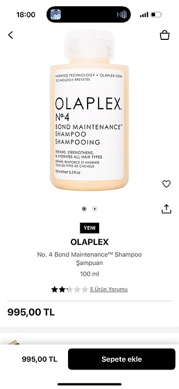 Diğer Olaplex no 4 şampuan