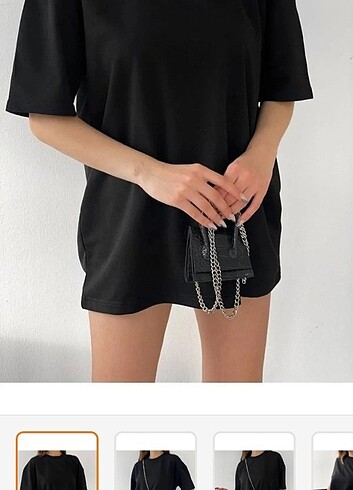 Siyah oversize unisex t-shirt 