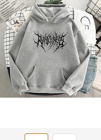 Satanist oversize unisex swet kapşonlu 