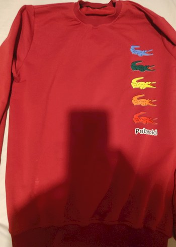 Lacoste Erkek Kırmızı Sweatshirt Velcro Detaylı