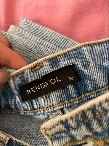 Trendyol & Milla Trendyolmilla mavi bel detaylı yüksek bel wide leg jeans