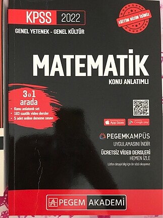 KPSS MATEMATİK KONU ANLATIM- pegem yayınları