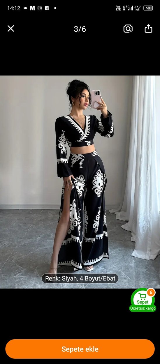 Etnik Desenli Siyah Bohem Kadın Tulum - Görsel 3