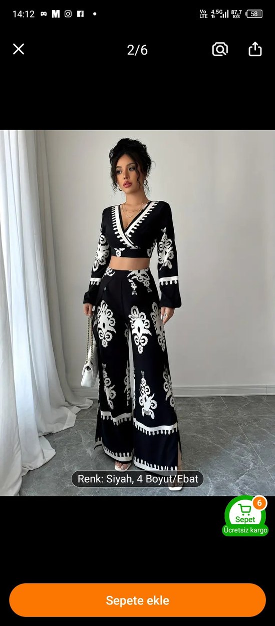 Etnik Desenli Siyah Bohem Kadın Tulum - Görsel 2