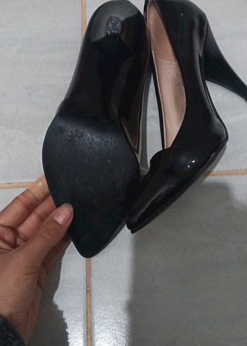 Sima Style Siyah Parlak Stiletto Yılan Desenli - Görsel 3