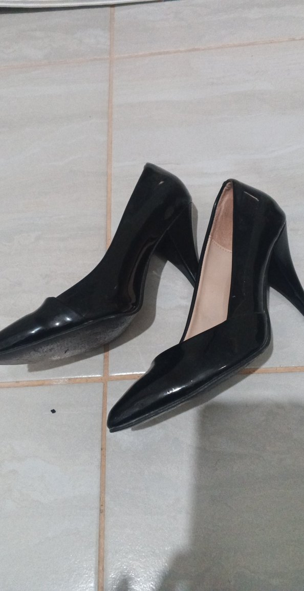 Sima Style Siyah Parlak Stiletto Yılan Desenli - Görsel 2