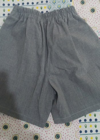 Gri Keten Kemerli Hamile Şortu - Görsel 3