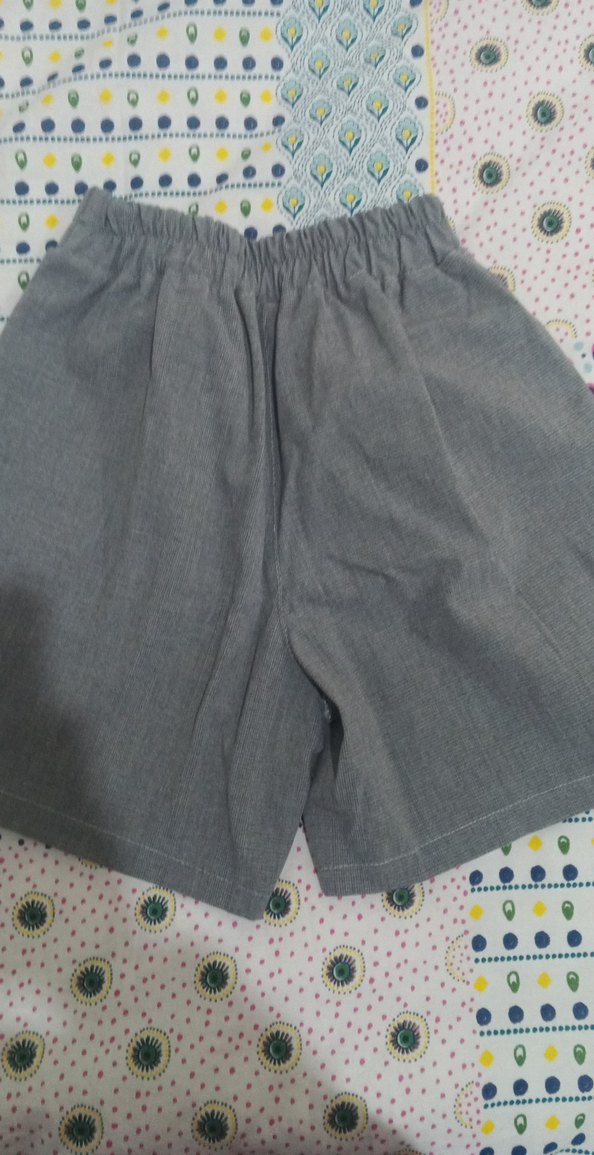 Gri Keten Kemerli Hamile Şortu - Görsel 3