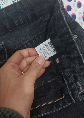 Siyah Rahat Kesim Mini Kot Şort - Görsel 2