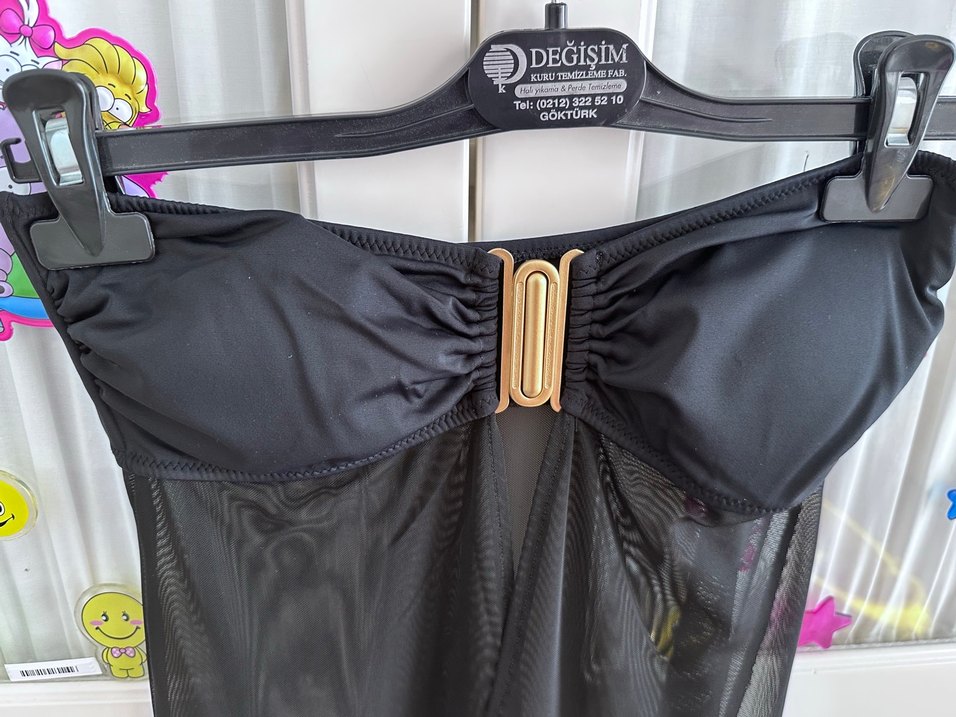 2 beden Siyah tül pareo - Görsel 3