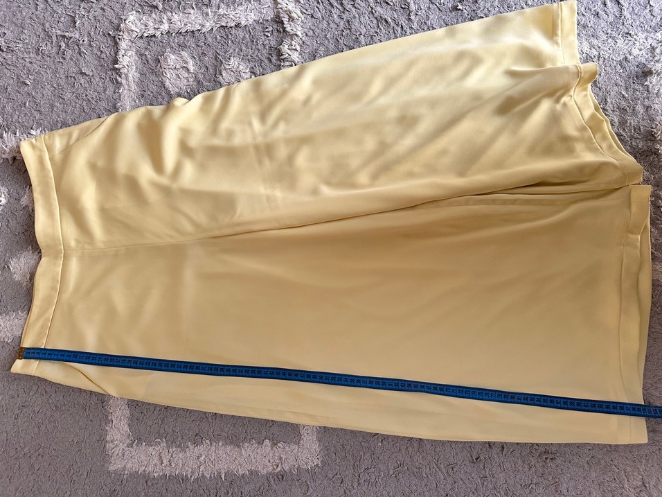 Limon sarısı pantolon etek tiril tiril - Görsel 3