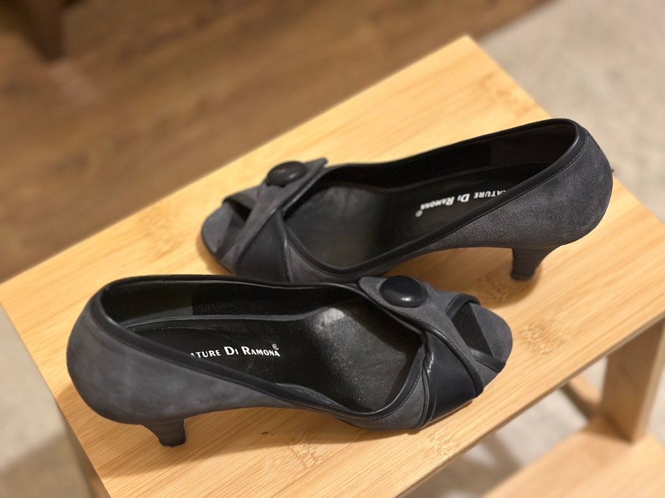 36 numara hand made Kadın Ayakkabı lacivert gri - Görsel 4