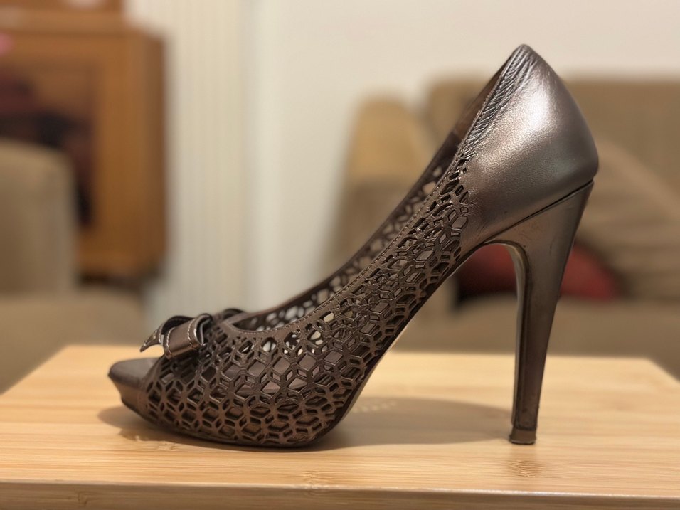 Bronz renk Kadın Topuklu Ayakkabı 36 numara - Görsel 5