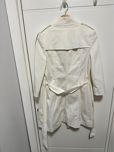 Ekru renk 40 beden trençkot - Görsel 2