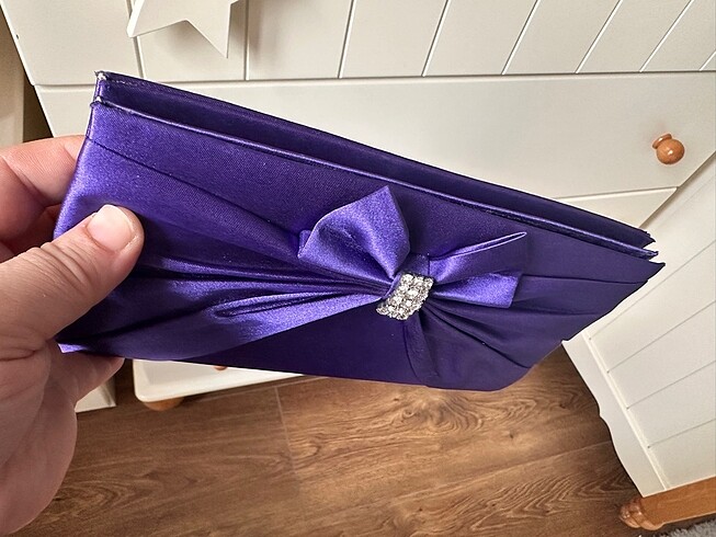 Mor renk portföy çanta - Görsel 6