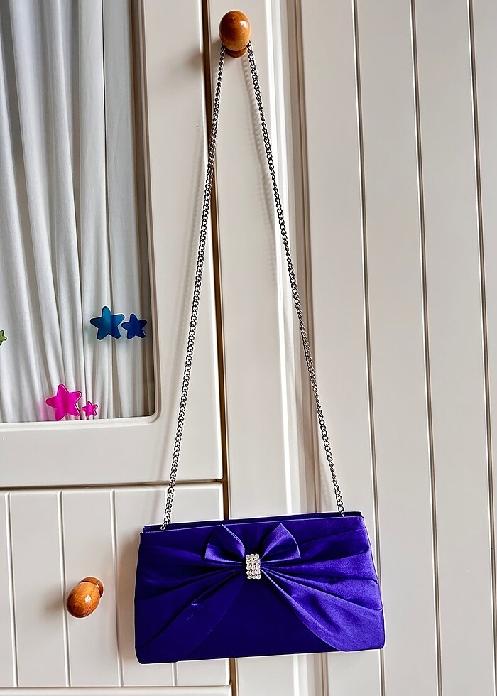 Mor renk portföy çanta - Görsel 2