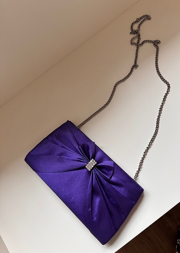 Mor renk portföy çanta - Görsel 3