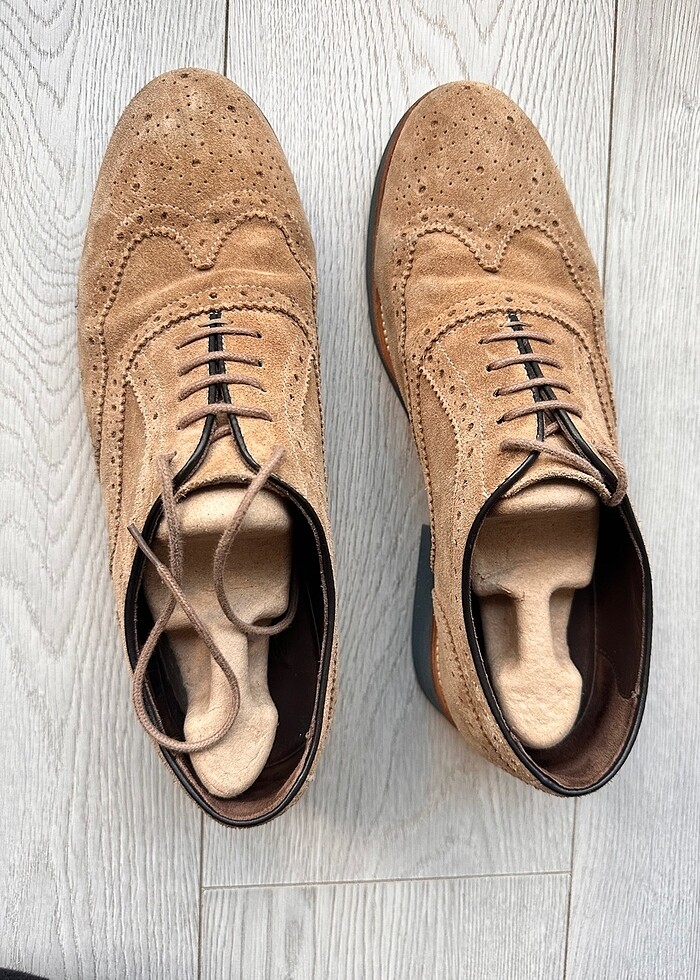 Massimo Dutti Süet Brogue Ayakkabı 44 numara - Görsel 4