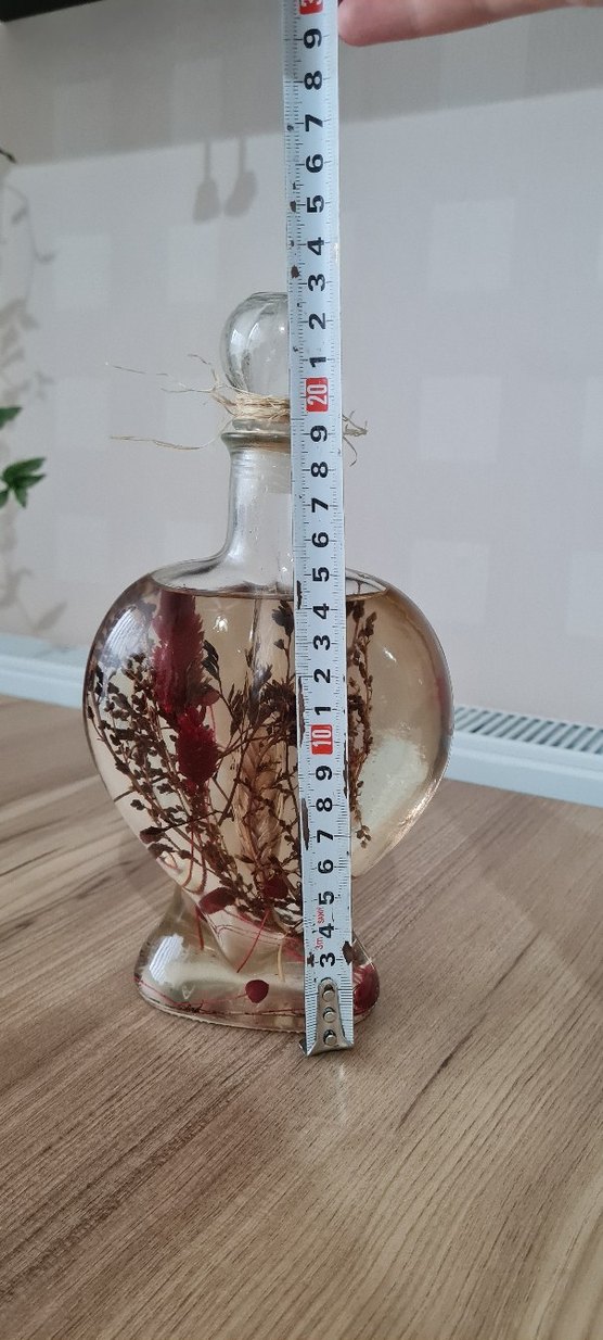 Şeffaf Cam Vazolu Dekoratif Şişe - Görsel 3