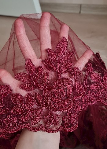 Bordo Duvak ve Kuşak - Görsel 3