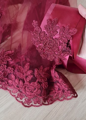 Bordo Duvak ve Kuşak - Görsel 2