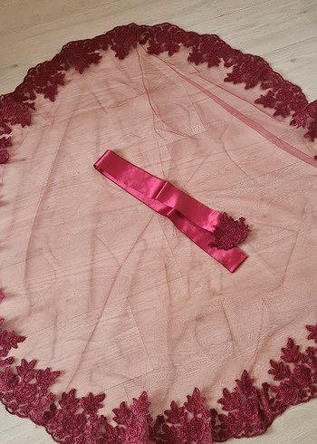 Bordo Duvak ve Kuşak - Görsel 4