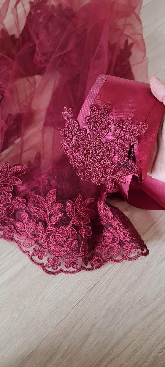 Bordo Duvak ve Kuşak - Görsel 2