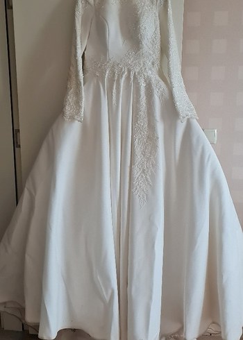 Saten Tesettür Gelinlik - Görsel 5