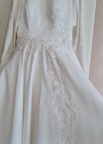 Saten Tesettür Gelinlik - Görsel 6