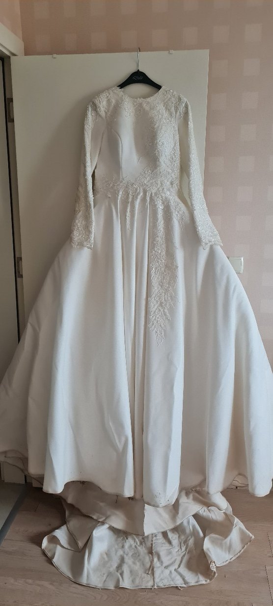 Saten Tesettür Gelinlik - Görsel 5