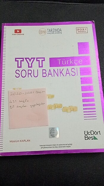 3 4 5 yayınları TYT Türkçe soru Bankası 