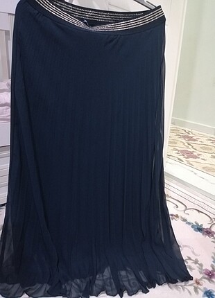 Pileli şifon etek 