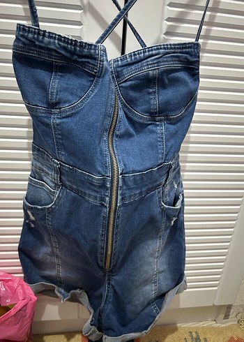 Mavi Denim Kadın Kısa Salopet - Görsel 2