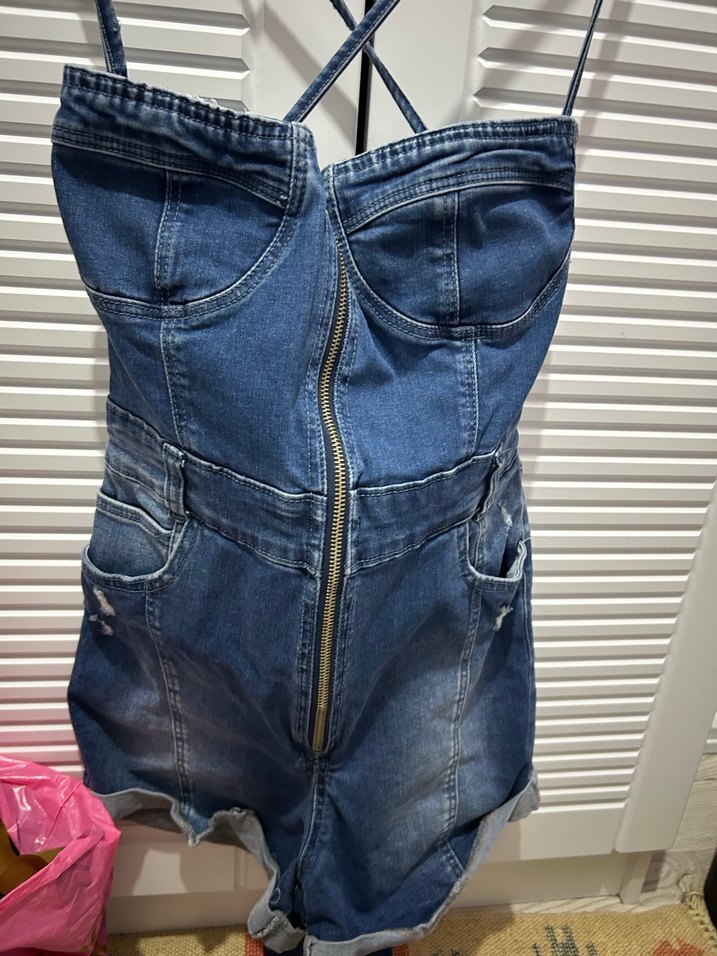 Mavi Denim Kadın Kısa Salopet - Görsel 2