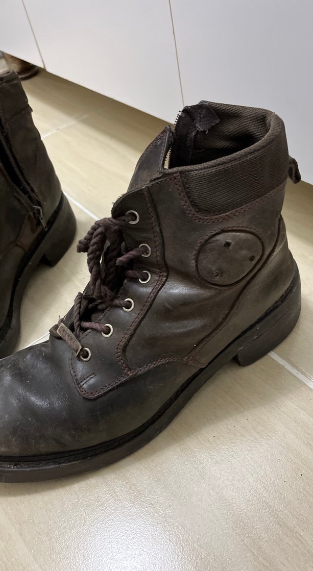 Kahverengi Deri Tokalı Biker Botları - Görsel 2