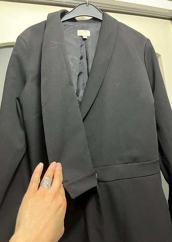 Kadın Siyah Uzun Tulum - Görsel 4