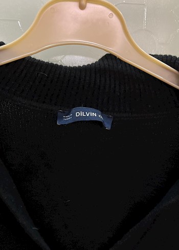 Siyah Kadın Polo Yaka Salaş Kazak - Görsel 2