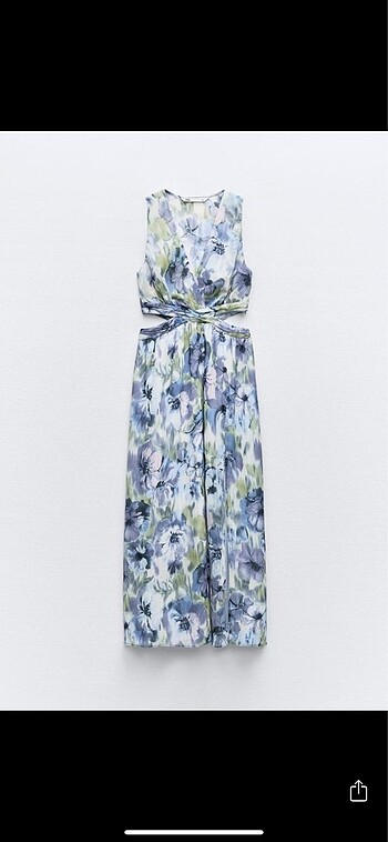 Zara Zara cut out elbise çiçekli
