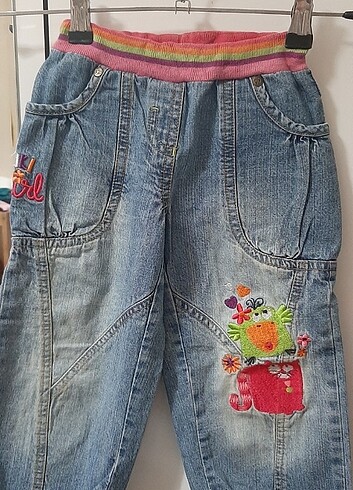 Lcw girl işlemeli detaylı kot pantolon 98 cm 3 yaş 