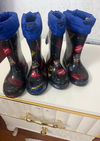 Mavi Baskılı Erkek Çocuk Yağmur Çizmesi