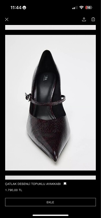 Zara bordo topuklu ayakkabı