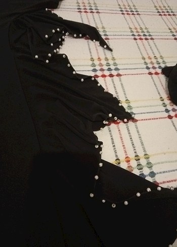 Siyah, Uzun, Salaş Kesim Kadın Tişört - Görsel 5