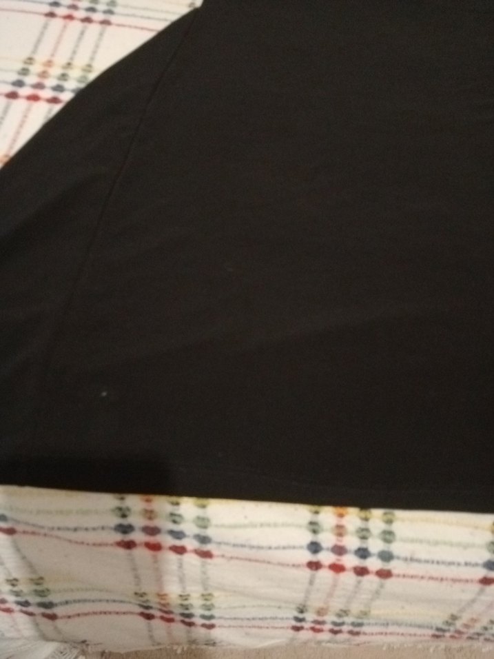 Siyah, Uzun, Salaş Kesim Kadın Tişört - Görsel 3