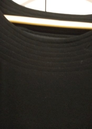 Siyah Midi Triko Elbise - Görsel 5