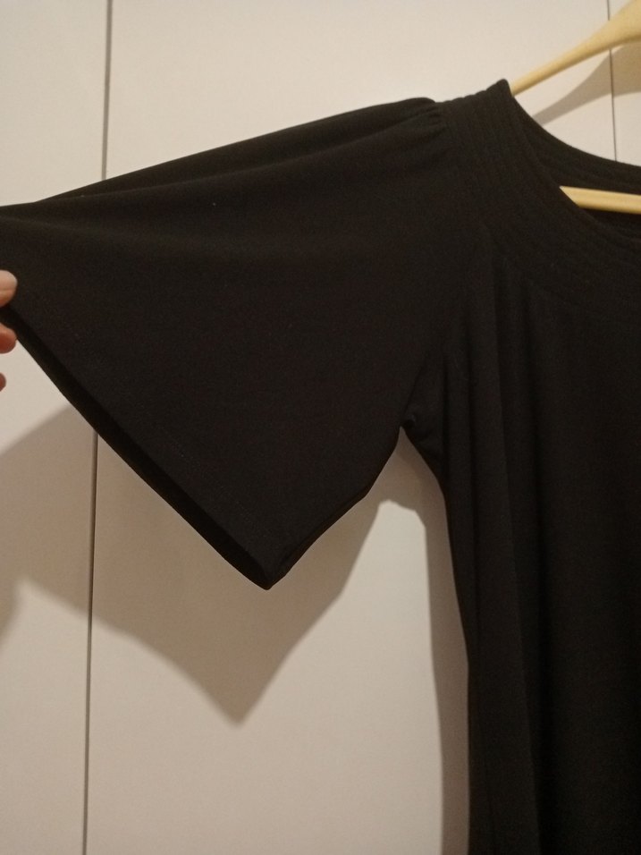 Siyah Midi Triko Elbise - Görsel 3