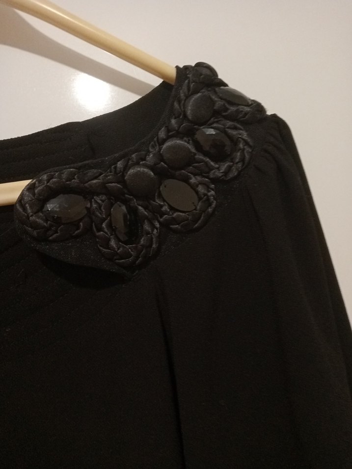 Siyah Midi Triko Elbise - Görsel 4