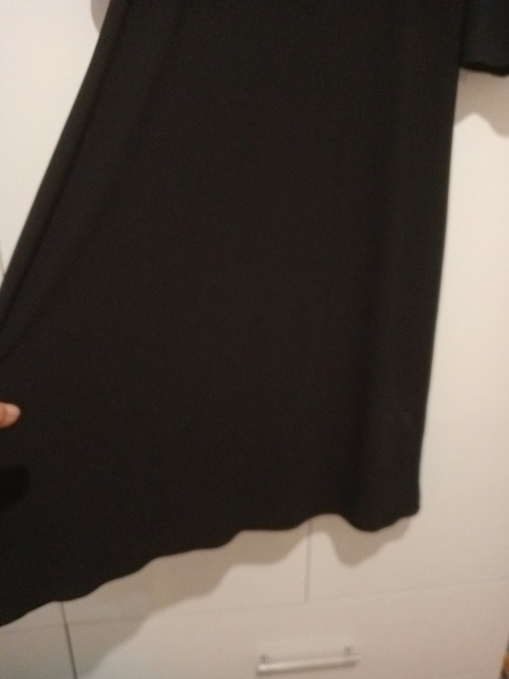 Siyah Midi Triko Elbise - Görsel 2